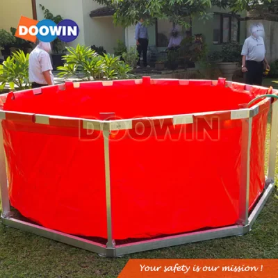 Portable Folding Fire Fighting Water Storage Snap Tank with Aluminium Frame