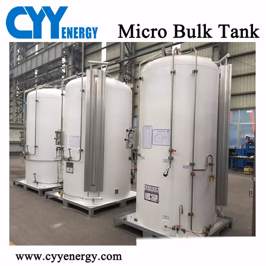 5m3 Lox/Lin/Lar/LNG/Lco2 Cryogenic Liquid Storage Tank Stainless Steel Tank Liquid Tank Micro Bulk Tank