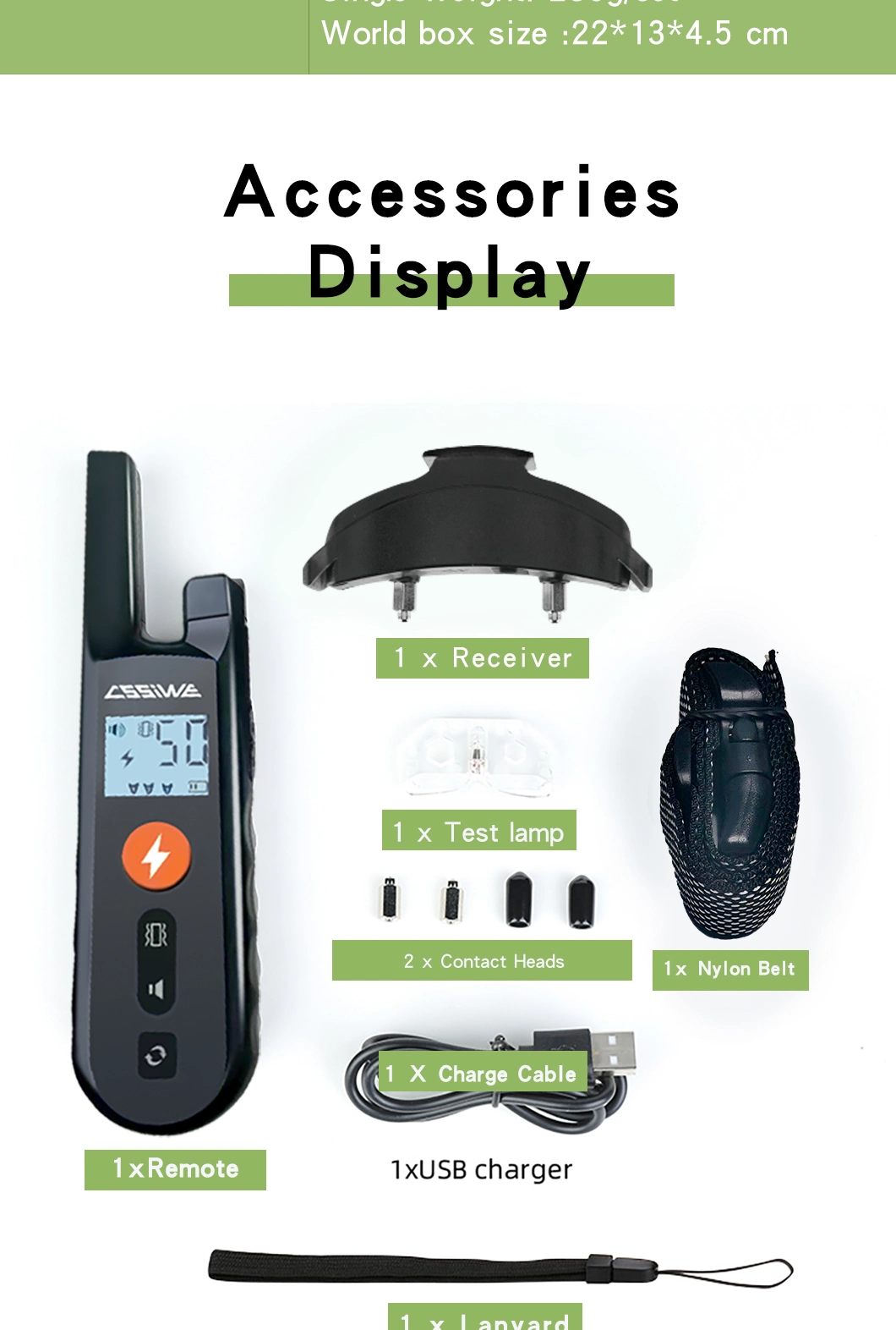 Wholesale Customize Remote Electronic Pet Products Dog Training Collar Accessory