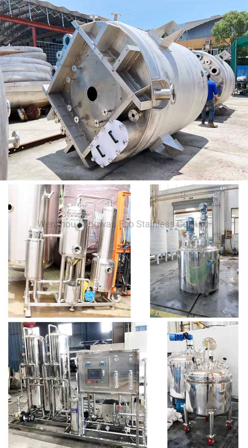 Stainless Steel Sanitary Jacket Mixing Tank with Top Agitator