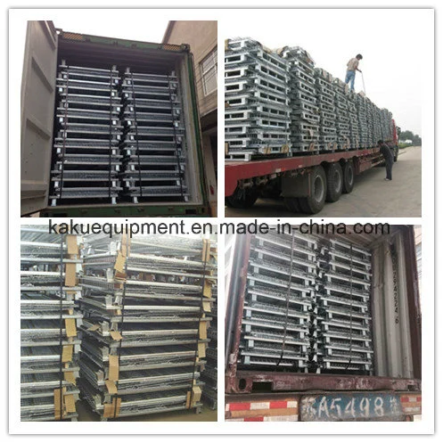 Galvanized Warehouse Stackable Heavy Duty Steel Wire Mesh Pallet Cage